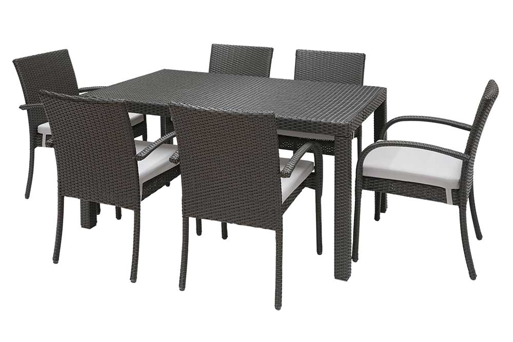 Garden Table 6 Chair with Cushion Set (New)