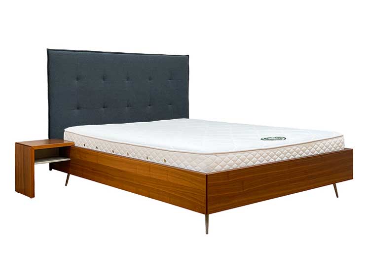 Queen-Size Bed Frame w/Night Table x2 (Used)