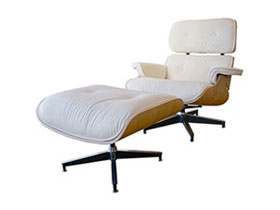 Lounge Chair with Ottoman (Leather) (Used)