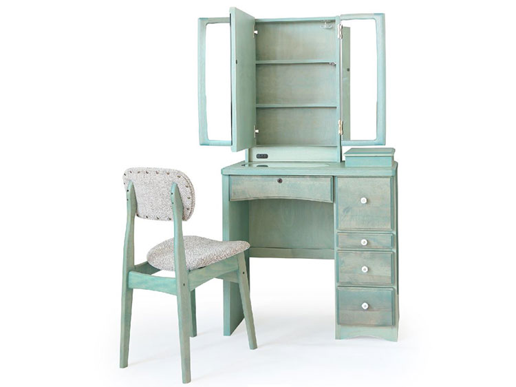 Vanity with Mirror & Chair (Used)