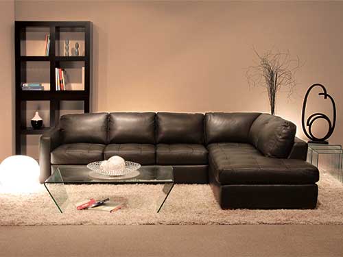 Tokyo Lease Corporation For Al, Black Leather Corner Sofa Used