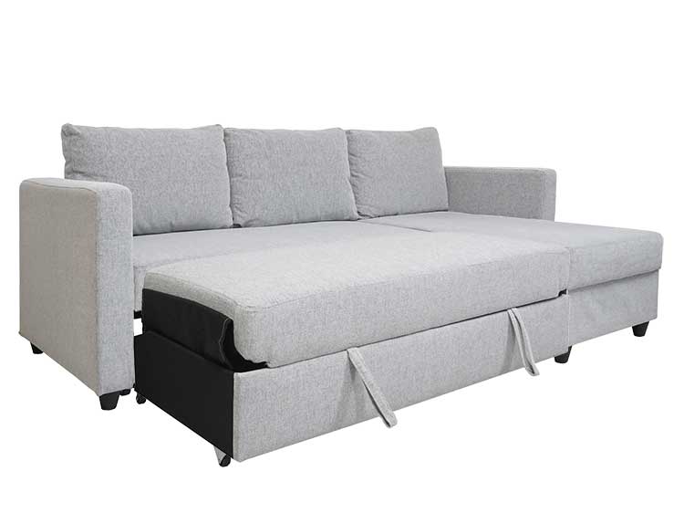 L Shape Sofa Bed (Fabric) (Used)