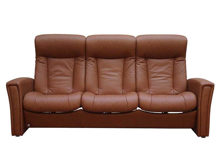 3P Recliner Sofa (Leather) (Used)