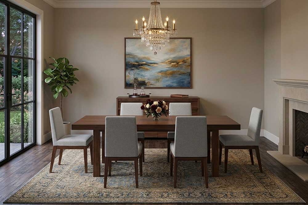 Dining Table with 6 chairs Set (Used)